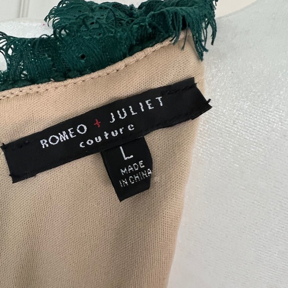 Romeo & Juliet Emerald Couture Green Sleeveless Dress Size L - Picture 3 of 9